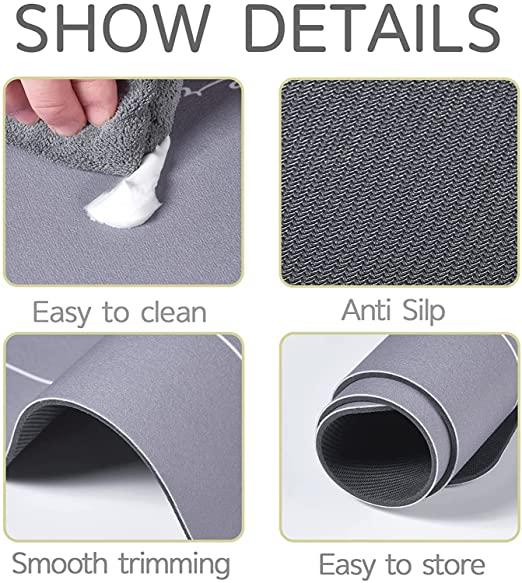 Water Absorbing Anti Slip Floor Mat, Bath Mat |(40X60Cm, Assorted Color any 2)