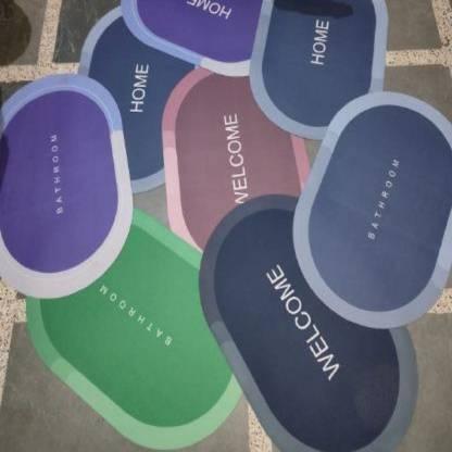 Water Absorbing Anti Slip Floor Mat, Bath Mat |(40X60Cm, Assorted Color any 2)