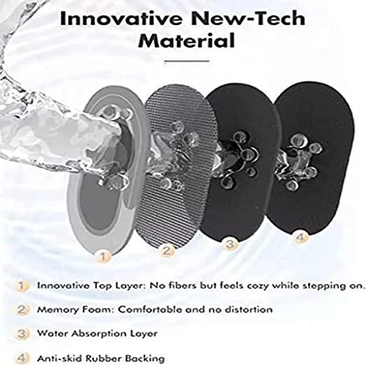 Water Absorbing Anti Slip Floor Mat, Bath Mat |(40X60Cm, Assorted Color any 2)