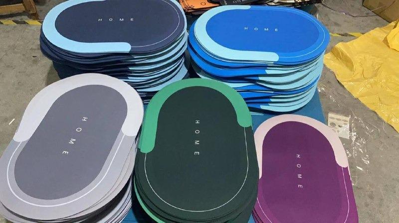 Water Absorbing Anti Slip Floor Mat, Bath Mat |(40X60Cm, Assorted Color any 2)